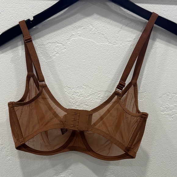 SKIMS Bronze Ultra Fine Mesh Scoop Bra 34DDD - Picture 4 of 4